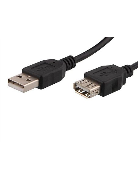 Cable usb t'nb 2,0 a m/a f sur cavalier cable 1,80m coloris noir.