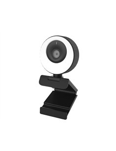 Webcam cleyver usb hd vloglight coloris noir et blanc.