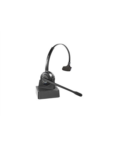 Casque sans fil cleyver hw10 mono dect gap micro coloris noir.