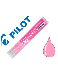 Recharge roller pilot frixion ball écriture moyenne 0.5mm encre effaçable coloris rose set de 3 unités.