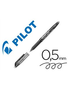 Roller pilot frixion ball encre gel pointe fine coloris noir.