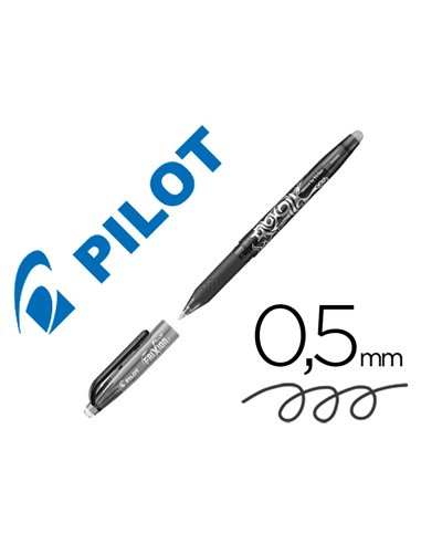 Roller pilot frixion ball encre gel pointe fine coloris noir.