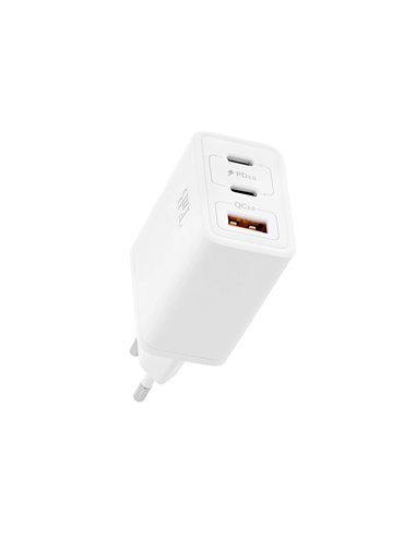 Chargeur t'nb gan 2 usb-c power delivery + 1 usb-a 65w coloris blanc.