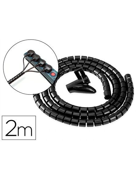 Guide-câbles fellowes cablezip entièrement réutilisable peut s'assembler longueur 2m coloris noir.