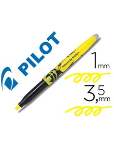 Surligneur pilot frixion light écriture 1/3.3mm encre thermosensible effaçage par frottement coloris jaune.