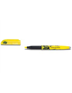Surligneur pilot frixion light écriture 1/3.3mm encre thermosensible effaçage par frottement coloris jaune. 2