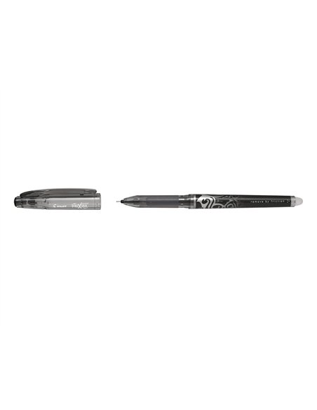 Roller pilot frixion point pointe aiguille 0.3mm encre effaçable grip préhension rechargeable gomme sertie noir.
