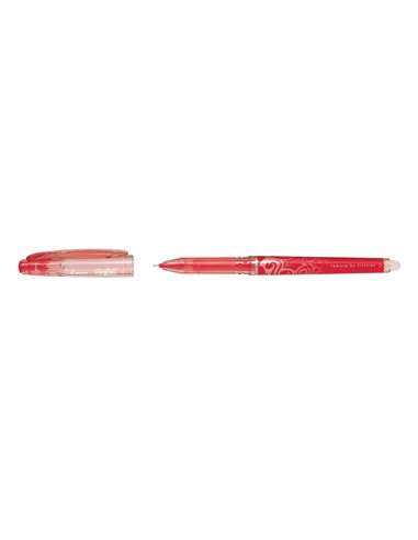 Roller pilot frixion point pointe aiguille 0.3mm encre effaçable grip préhension rechargeable gomme sertie rouge.