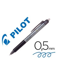 Roller pilot frixion ball clicker encre gel pointe fine coloris noir.