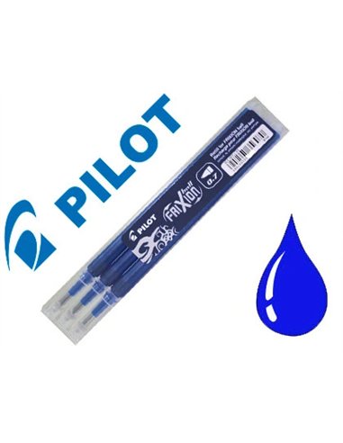 Recharge pilot frixion ball pointe moyenne coloris bleu nuit set 3 unites.