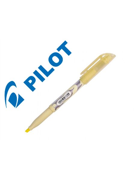 Surligneur pilot frixion light soft effacable pointe moyenne coloris jaune pastel.