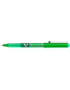 Roller pilot vball 1.0 écriture 0.7mm encre liquide niveau visible pointe conique 1mm clip métal coloris vert. 2