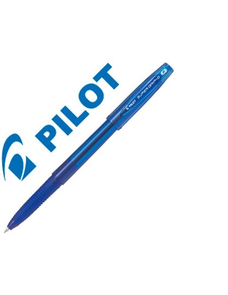 Stylo-bille pilot super grip g cap pointe fine coloris bleu.