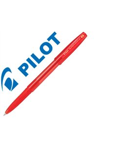 Stylo-bille pilot super grip g cap pointe moyenne coloris rouge.