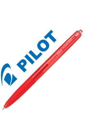 Stylo-bille pilot super grip g rétractable pointe fine coloris rouge.