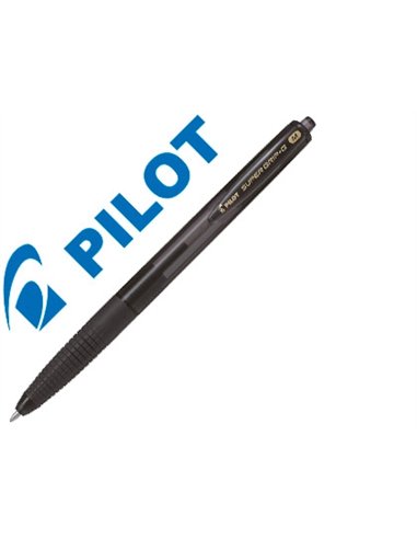 Stylo-bille pilot super grip g rétractable pointe moyenne coloris noir bpgg-8r-m/1.0.
