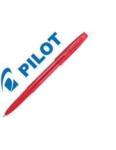 Stylo-bille pilot super grip g cap pointe large coloris rouge.