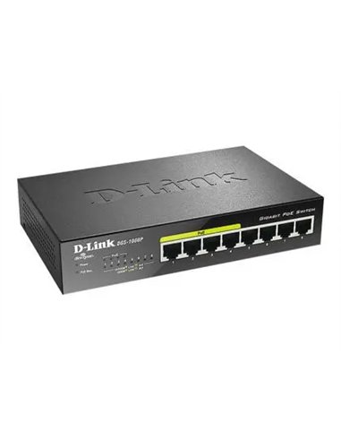 Switch de bureau d-link commutateur 8 ports 10/100/1000mbps power over ethernet controle de flux.