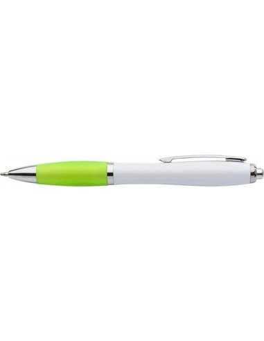Stylo-bille lavigne blanc avec embout couleur quadricolor.