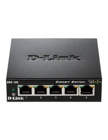 Switch de bureau d-link commutateurs 5 ports 10/100/1000mbps controle de flux auto detection par.