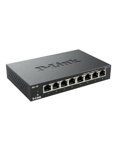 Switch de bureau d-link commutateurs 8 ports 10/100/1000mbps controle de flux auto detection par.