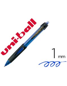 Stylo-bille uniball powertank rétractable écriture moyenne encre coloris bleu.