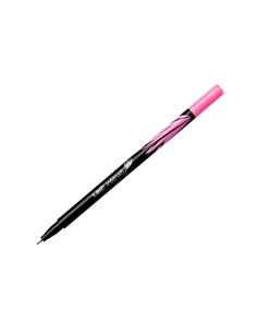 Stylo feutre bic intensity pointe fine corps noir verni couleurs rose clair lot 12 unites. 2