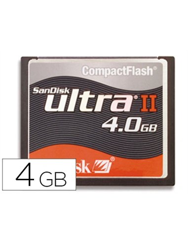 Carte mémoire sandisk cf ultra ii 4gb compactflash.
