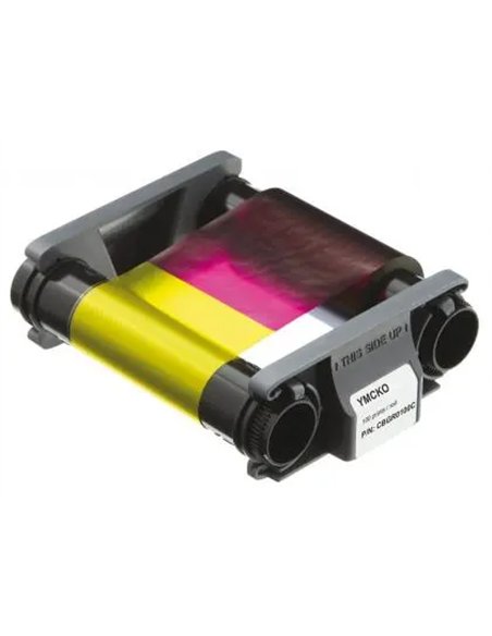 Ruban d'impression badgy 200 couleur evolis systeme rfid impress de 100 cartes perso et impres badges cartes.