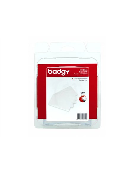 Cartes epaisses pour imprimante perso et impres de badges sur cartes plastique pvc blanche 0,76mm 100 cartes.