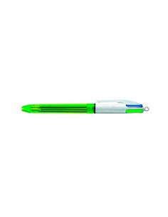 Stylo-bille bic 4 couleurs grip pro pointe moyenne encre classique rétractable rechargeable 4 couleurs fluo. 2