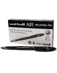 Roller uniball air encre liquide résistante pointe moyenne tracé 0.5mm coloris noir. 2