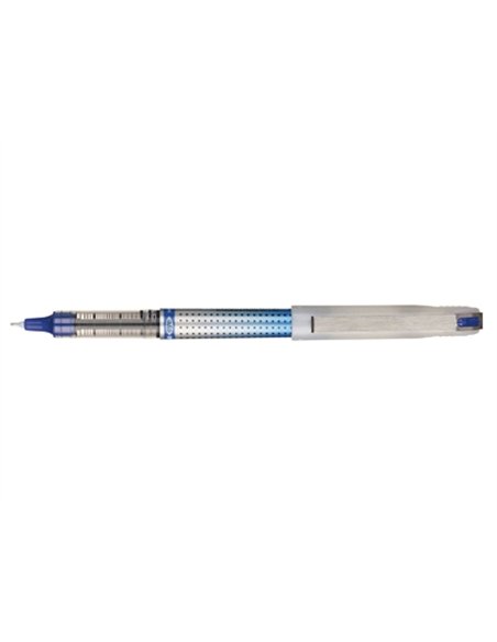 Roller uniball eye needle pointe indéformable 0.7mm encre liquide super ink permanent système exclusif uni-flow bleu.