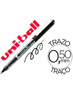 Roller uniball ub-150 eye écriture fine 0.3mm double niveau encre liquide visible régulateur débit coloris noir.