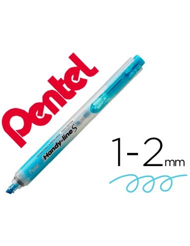 Surligneur pentel handy-line s coloris bleu.