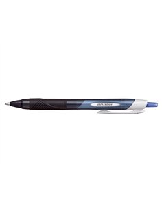Roller uniball jetstream sport retractable plastique recycle ecriture moyenne coloris bleu.