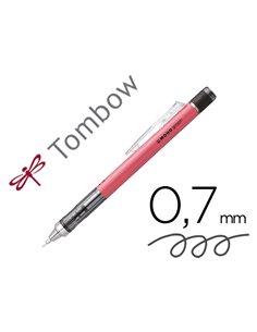 Porte-mines tombow monograph 0,7mm rechargeable gomme telescopique interchangeable coloris corps rose fluo.