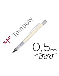 Porte-mines tombow monograph 0,5mm rechargeable gomme telescopique interchangeable coloris corps jaune creme.