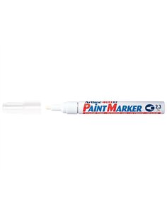 Marqueur artline permanent paint marker 400 pointe moyenne conique 2.3mm encre pigmentée base d'huile coloris blanc. 2