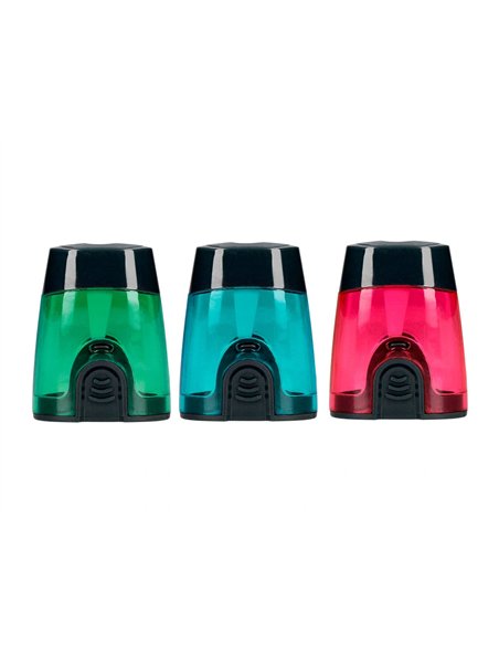 Taille-crayon liderpapel plastique intérieur métal réservoir protecteur de lame 1 usage coloris assortis.