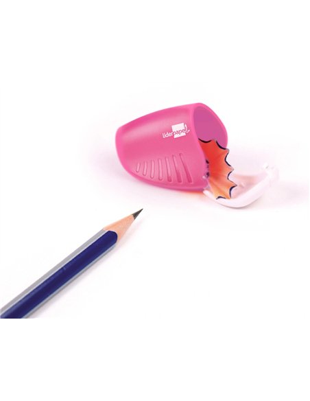 Taille-crayon liderpapel plastique réservoir à copeaux non détachable 1 usage coloris assortis.