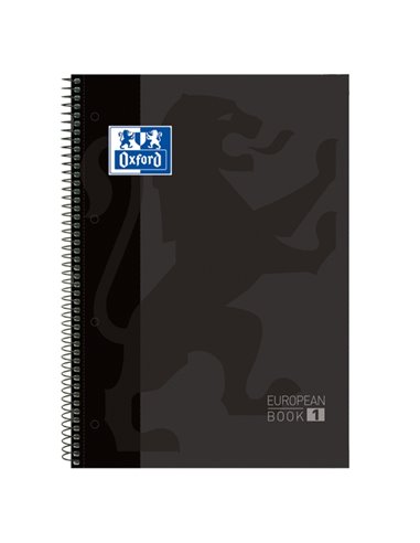 Cahier Oxford School Classic A4+ - Couverture extra rigide - 80 feuilles - Noir