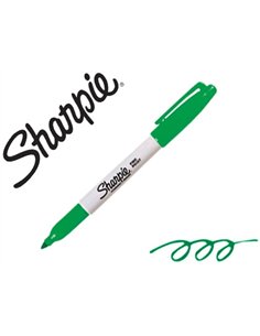 Marqueur sharpie permanent pointe ogive fine 0.9mm sèche rapidement coloris vert.
