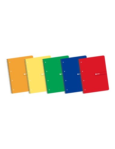 Enri Europeanbook1 A4+ - Cahier format A4+ - Spirale - Couverture souple - Grille 5x5
