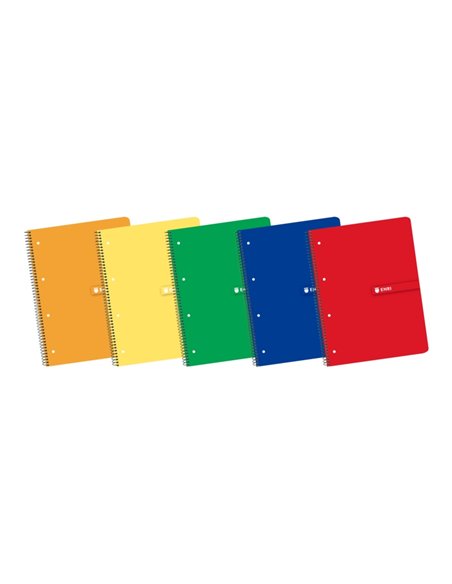 Enri Europeanbook1 A4+ - Cahier format A4+ - Spirale - Couverture souple - Grille 5x5
