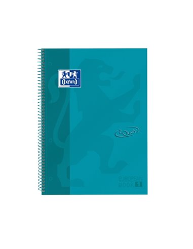 Cahier Oxford School Touch Europeanbook 1 A4+ 80 feuilles microperforées quadrillage 5 x 5 mm - Couverture extra rigide - Bleu v