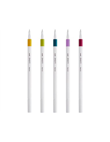 Pochette emott 5 feutres retro colors pointe fine coloris assortis.