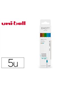 Pochette emott 5 feutres island colors pointe fine coloris assortis.