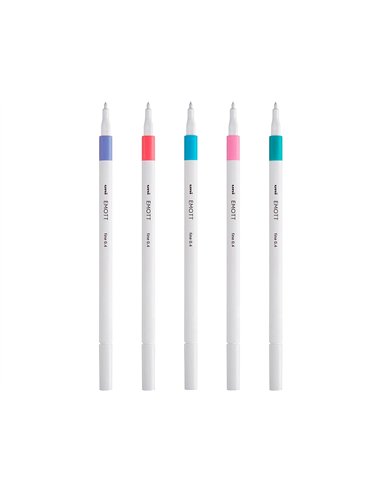 Pochette emott 5 feutres candy pop colors pointe fine coloris assortis.