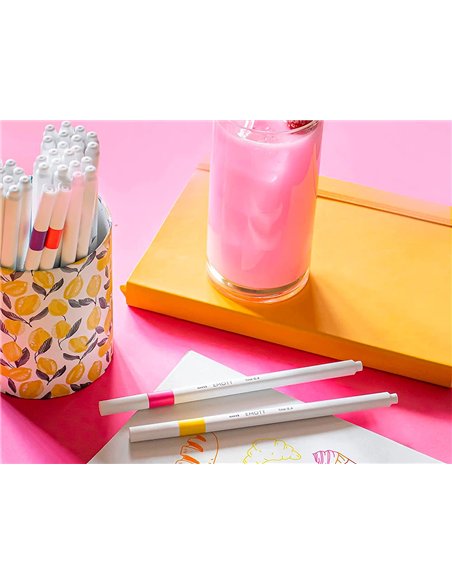 Pochette emott 5 feutres passion colors pointe fine coloris assortis.